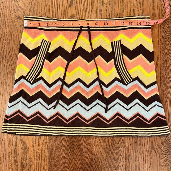 Missoni Knit Multicolor Zig Zag Print Mini Skirt Size Sm/Md - Picture 2 of 7